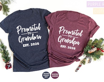 Promoted to Grandma, Promoted to Grandpa, First Time Grandma,  Grandma Shirt, Grandpa Reveal, Grandpa Shirt, Grandma Reveal