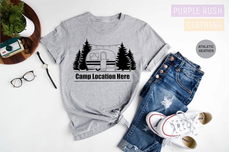 Camp Shirt, Custom Camp Shirt, Custom Camping Tshirt, Custom Family Camping, Personalized Camp Shirt, Camper, Camping Shirt, Camping Gift bild 2