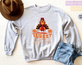 Turkey Squad Sweatshirt, Turkey Sweatshirt, Turkey Shirt, Family Thanksgiving Shirt, Thanksgiving Sweater, Thanksgiving Gift,Fall Sweatshirt