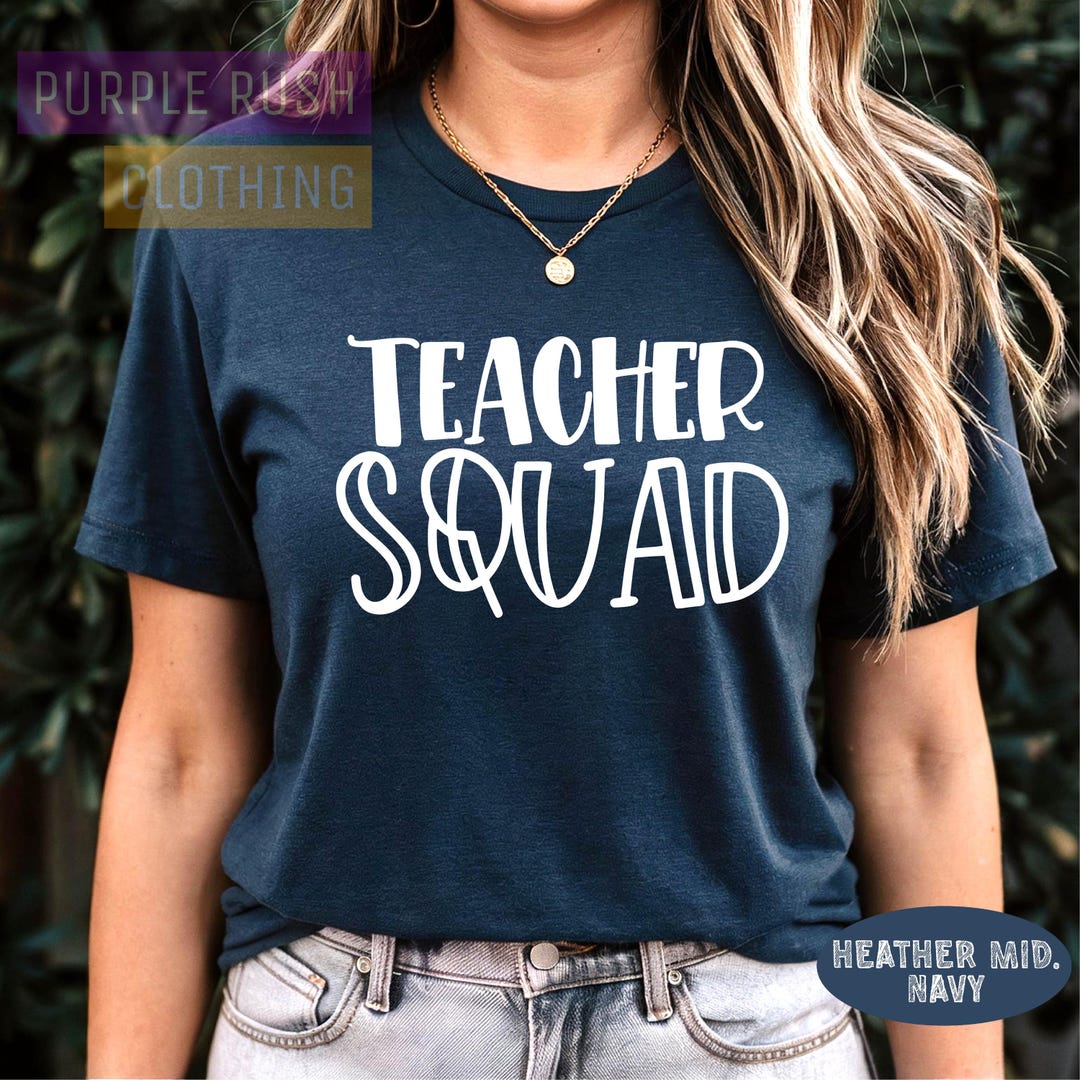 Teacher Squad Shirt, Back to School Teacher Tee, Teacher Team Apparel ...