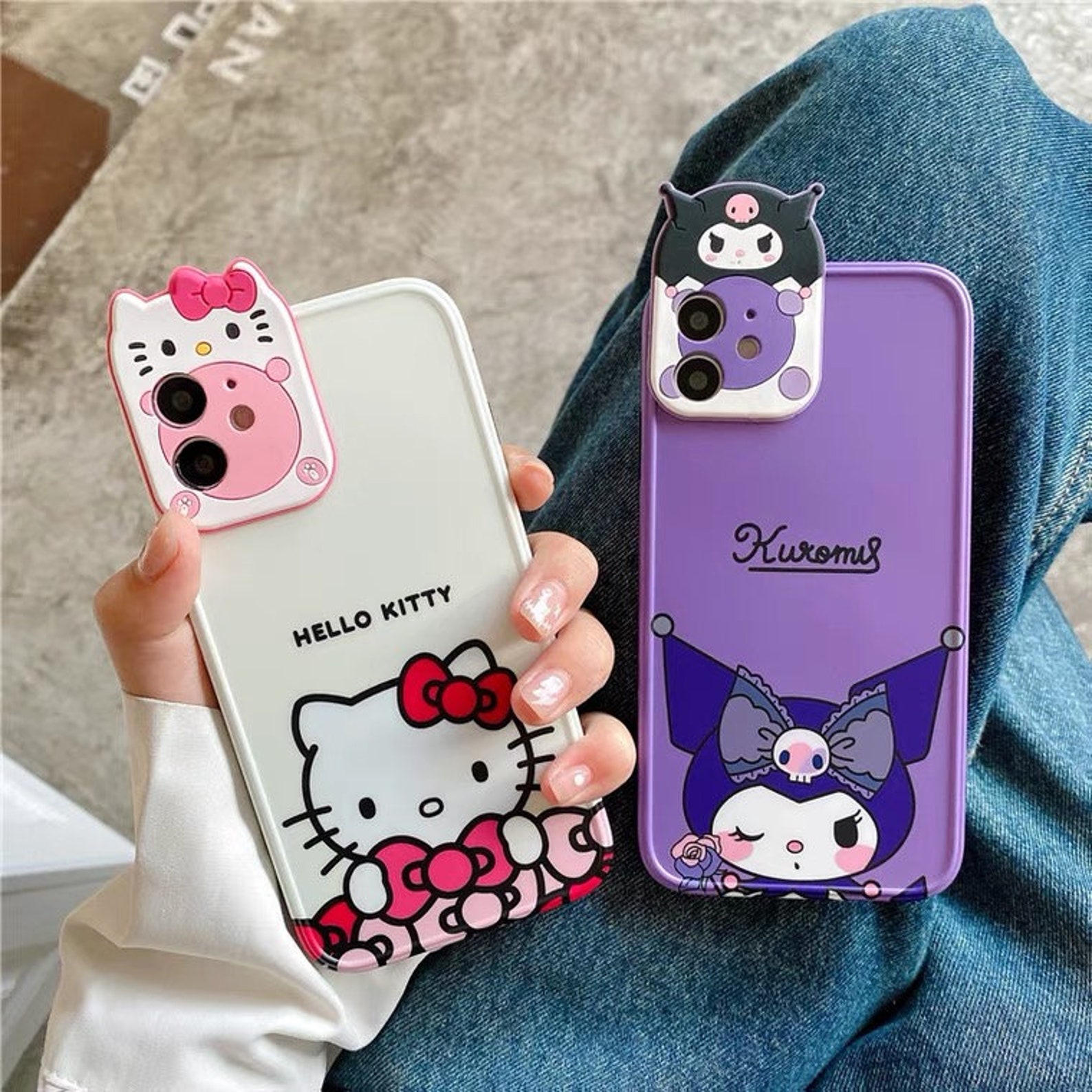 Kuromi Hello kitty Phone Case/ iphone12 /iphone 11/iphone | Etsy