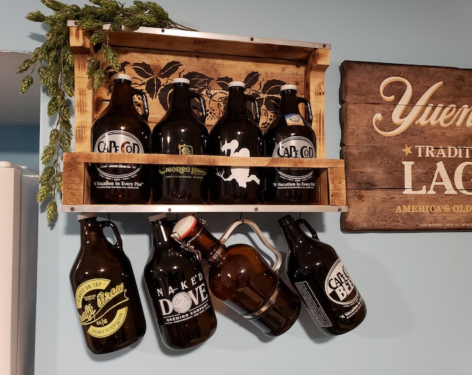 Growler/ Beer Stein Display Rack Etsy