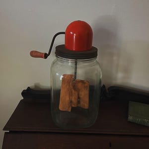 Dazey Dandy Glass Butter Churn