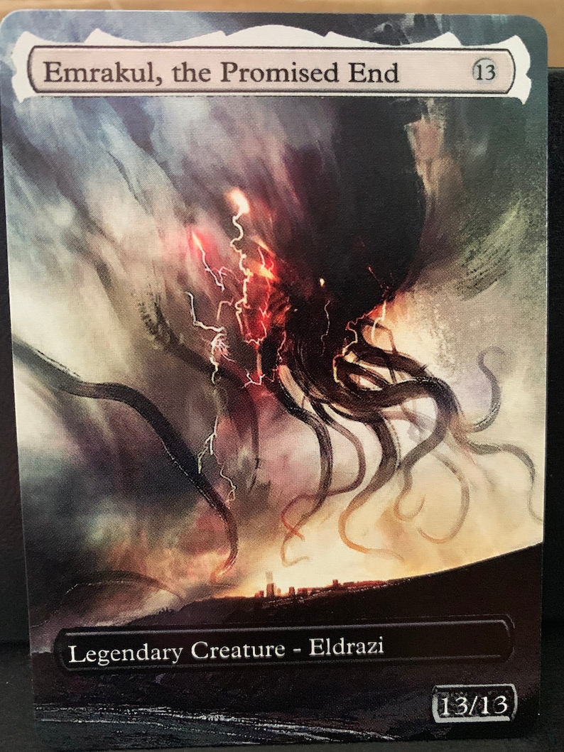 Commander = normal card thickness MTG Alter Emrakul the Promised End FA