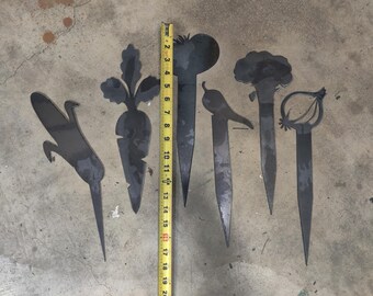 CNC cut Metal Garden Markers Stakes