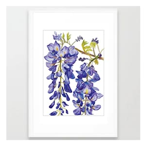 Wisteria Flowers - Original Watercolor Painting - Art Print - Floral