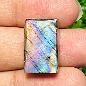 Rare Collection Rainbow Flashy Labradorite Gemstone Cabochon Rectangle Shape Beautiful Sparkly Labradorite Cabochon