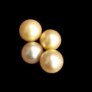 11-13mm South Sea Loose Pearls, Gold White Loose Nondrilled Minor Blemishes for Jewelry Making