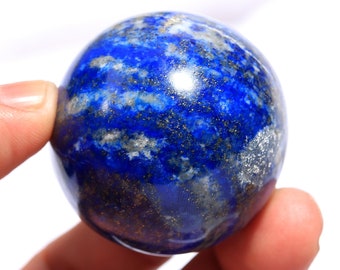 Esfera de Lápis-lazúli Natural, Bola de Cristal de Alta Qualidade de 35 mm para Decoração de Casa e Escritório, Gema de Luxo, Esfera de Cristal para Equilíbrio e Cura dos Chakras