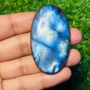 AAA Qualität Blau Labradorit Edelstein 59x33x5 mm 109,8 cts Natürliche Blau Labradorit Cabochons Handgemacht und handpoliert - wire wrapping.