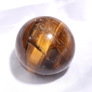 Exquisite Tiger Eye Sphere - Natural Stone for Healing, Décor, and Meditation