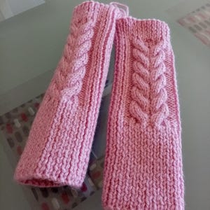 Hand knitted mittens