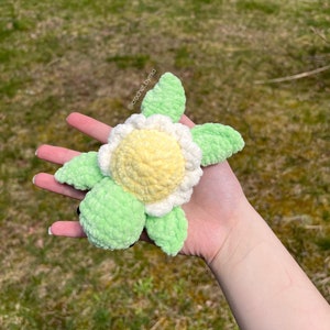 Crochet flower turtle plushie