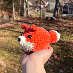 Handmade crochet fox plushie