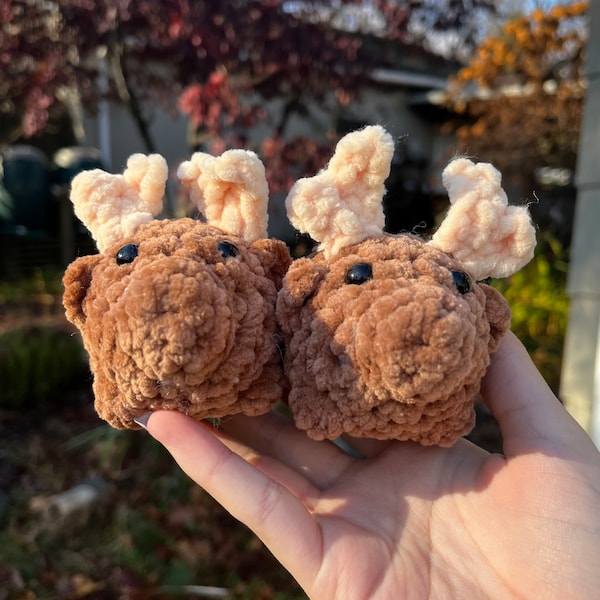 Crochet moose plush