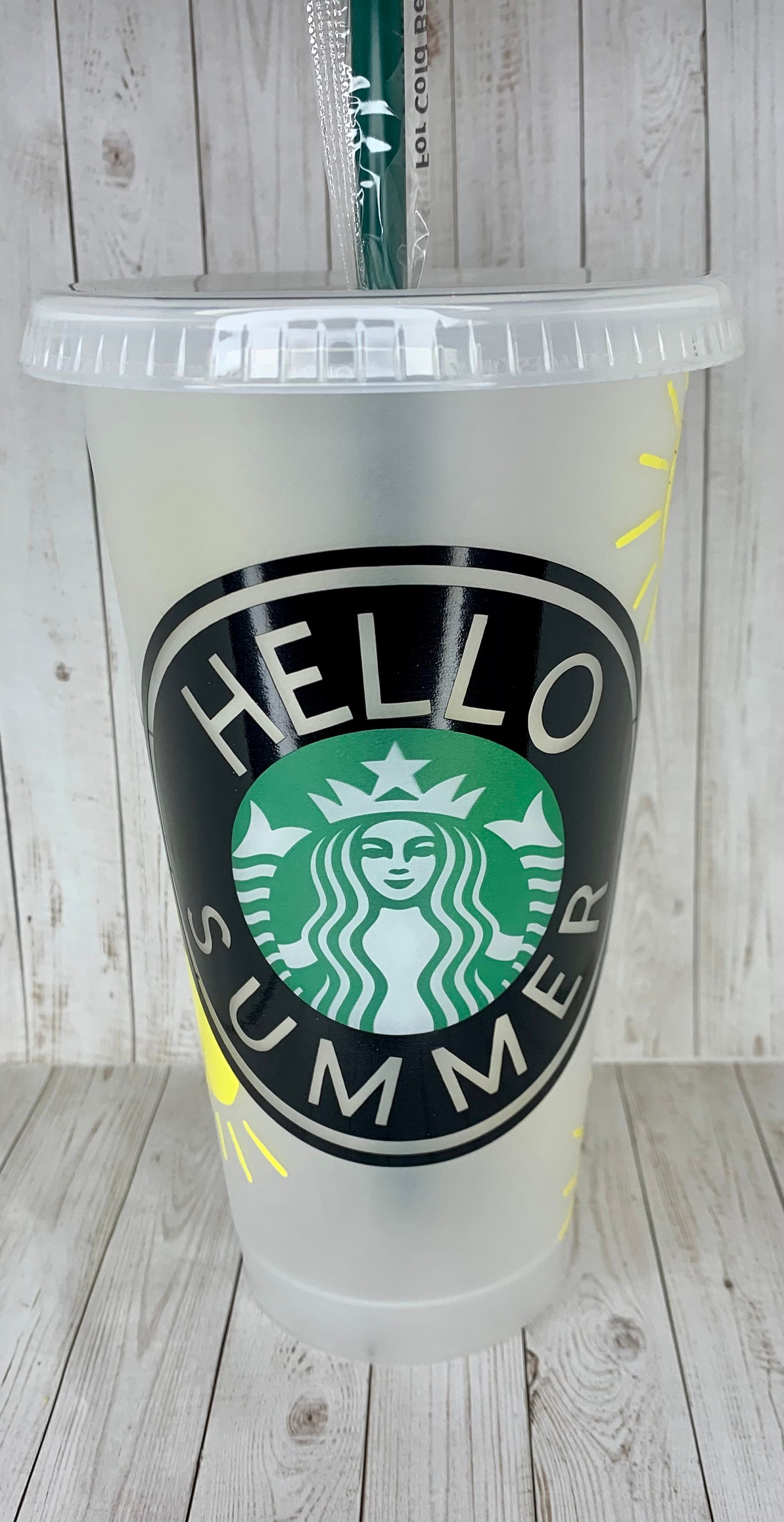 Summer Sun Starbucks Cup Custom Summer Cup Starbucks Etsy