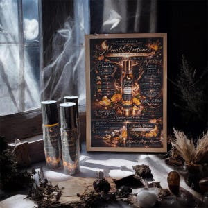 Manifestation Oil Roller, Moonlit Fortune, Abundance, Calm, Witchy Self Care, Ritual Blend