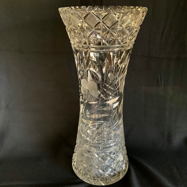 14 Inch Glass Vase Etsy
