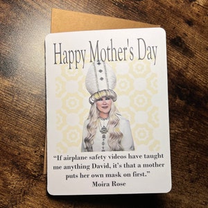 Mother' Day card, Handmade, funny card, Gift for mom, gift for sister, mother-in-law, cardstock, handcrafted, Schitt's Creek card, Moira