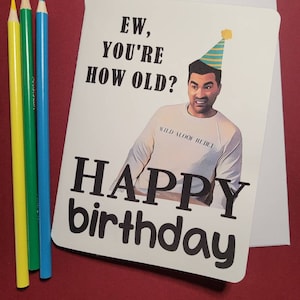 Schitt's Creek funny Birthday card, David Rose birthday card, Ew David