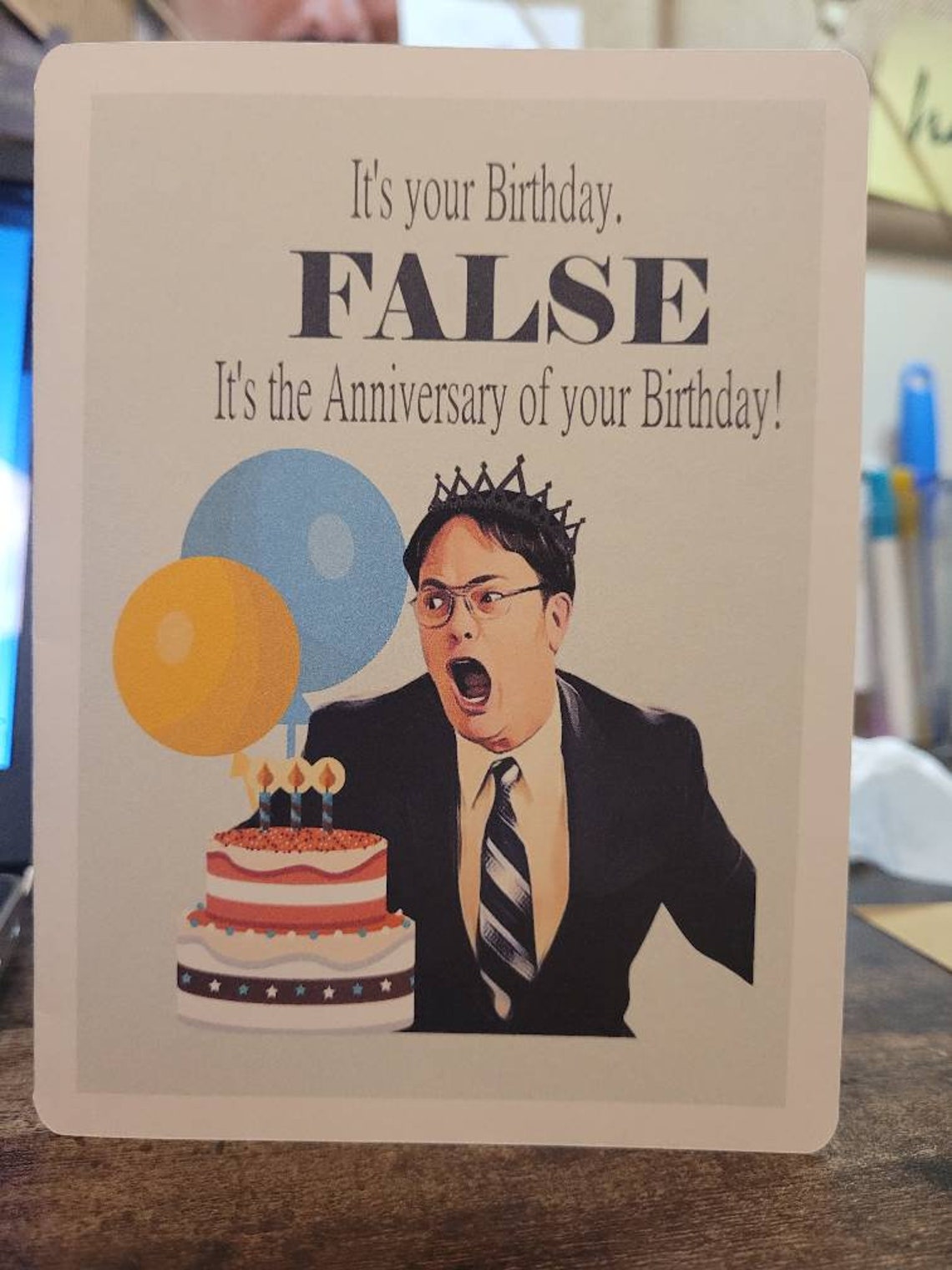 The Office funny birthday card Dwight funny card handmade Etsy
