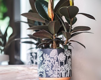 Handcrafted Terracotta Mushroom Planter | Boho Modern Decor Pot