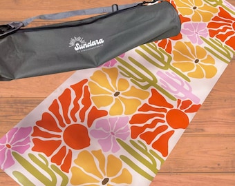 Coconut PU Yoga Mat + Carrying Bag | Extra Long Wide Non-Slip Exercise Mat | Natural Rubber Pilates | 72" x 26.5" x 3.5 mm