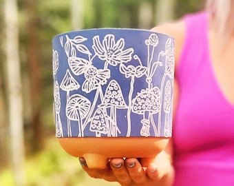 IMPERFECT BATCH Etched Mushroom Terracotta Planter | Blemished, Last Chance, No Refund Planters on Discount Sale