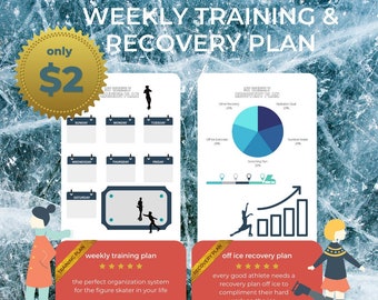 Ice Skating Training & Recovery Weekly Planner | Ice Skating | Ice Skating Planner | Ice Skating Journal | Figure Skater | Figure Skater