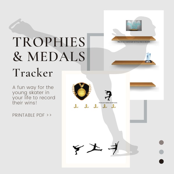 Ice Skating Trophies & Medals Tracker | Ice Skate | Ice Skating | Ice Skating Planner | Ice Skating Journal | Figure Skater | Figure Skate