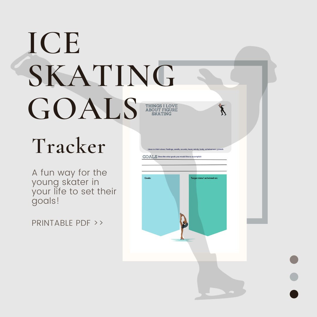 Ice Skating Goals Worksheet Ice Skating Ice Skating Goals Etsy