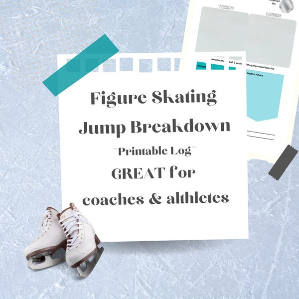 Ice Skating Jump Breakdown Log | Ice Skating | Ice Skating Planner | Ice Skating Journal | Skate Log | Training Log | Figure Skater Gift