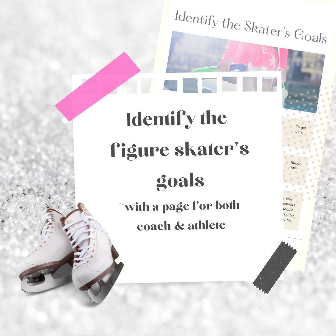 Ice Skating Goals Worksheet Ice Skating Ice Skating Goals Etsy