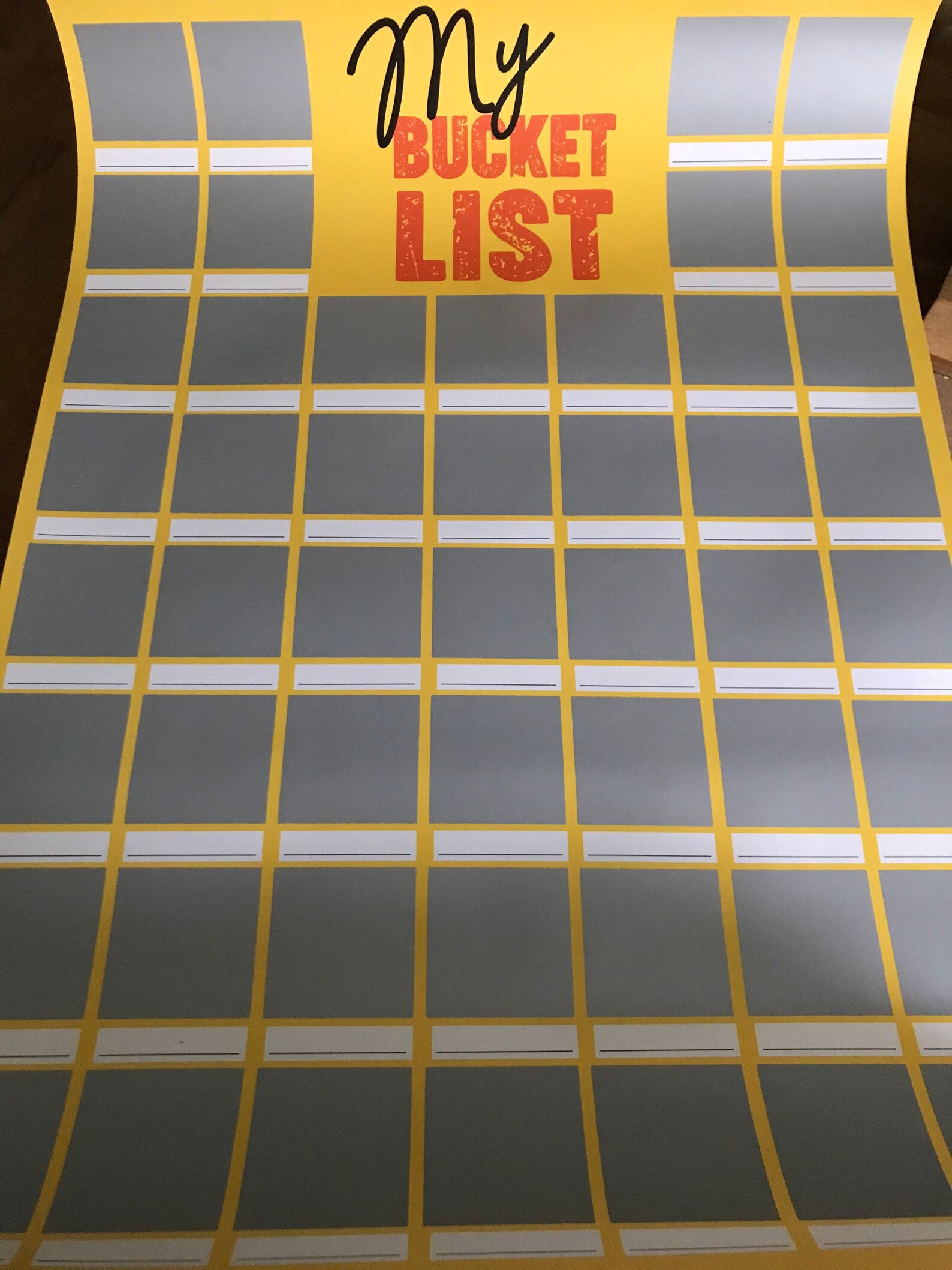 My Bucket List Scratch off Poster Etsy UK