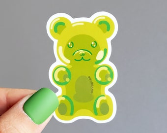 Gummy Bear Mini Sticker Weatherproof Glossy