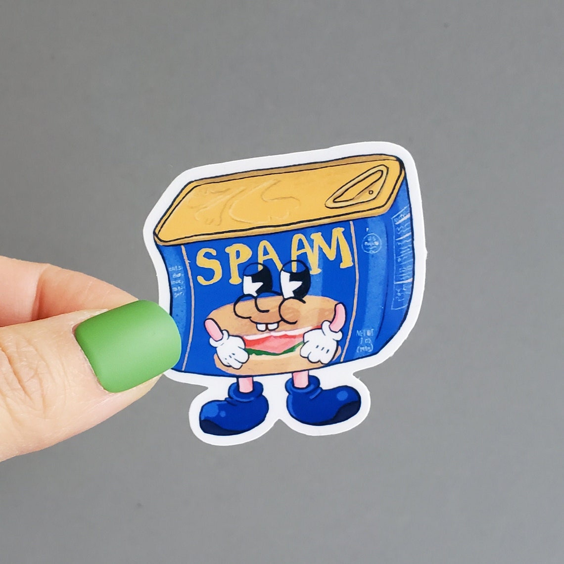 A103 Canned Ham Sticker / Grocery Character Series / Cute Etsy