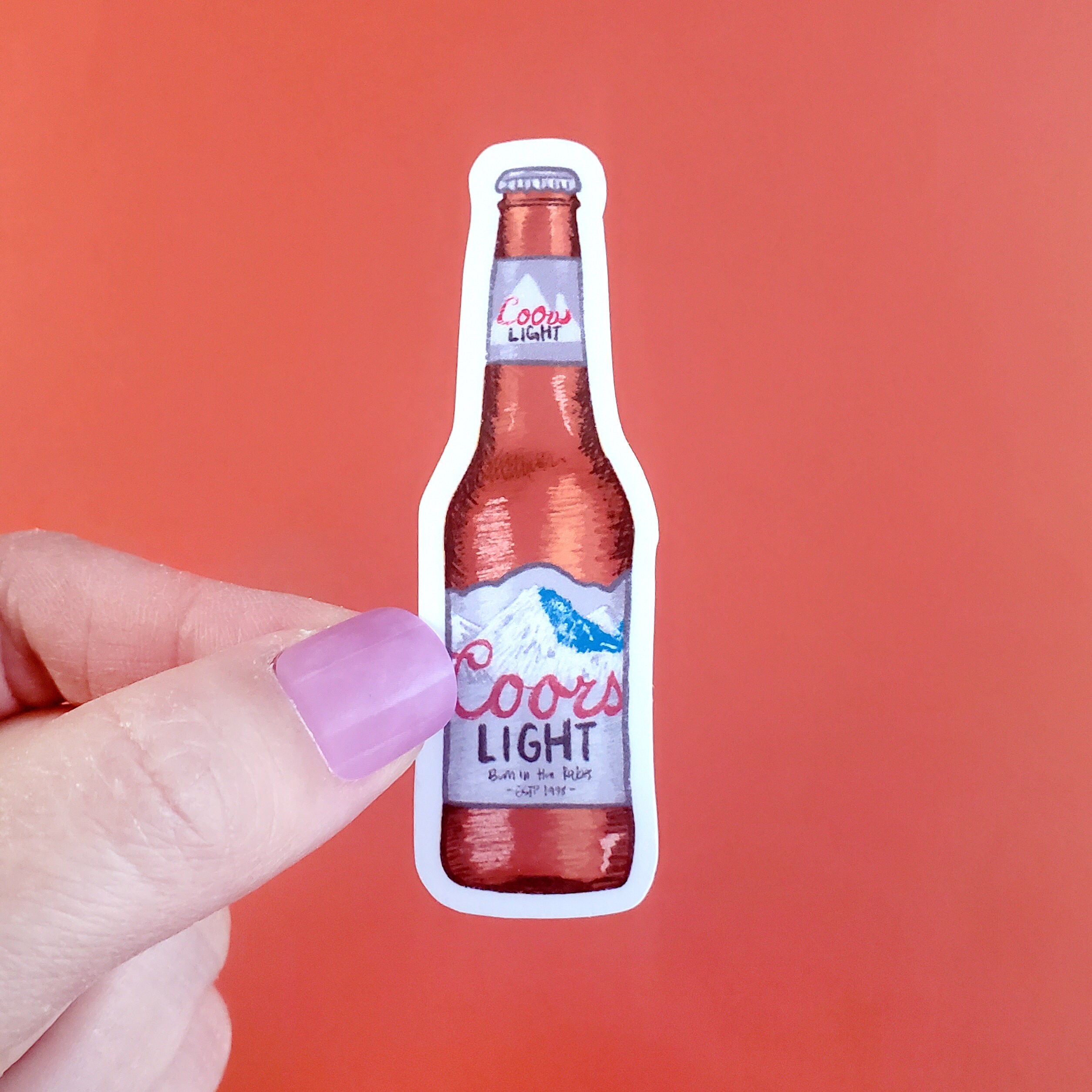 A101 Coors Light Beer Sticker / Beer Bottle Sticker / Etsy