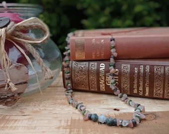 Healing Stones Custom Made Jewellery Stone Necklace | Boho Art | Hippie Soul Healing Gemstones | Turquoise Qwarts Jade Necklace | Best Gift