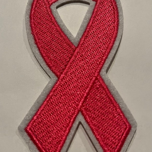 Pink Ribbon Breast Cancer Patch Iron On, Applique, Patch, Sequins Patch Supplies for Coat, T-Shirt, Costume Decorative Embroidery Embellish