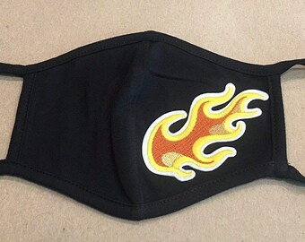 Fire Flame Racing Flaming Fire Streak Design Design Face Mask Cotton Blend Face Covers Dust Covering for Kids and Adults Washable