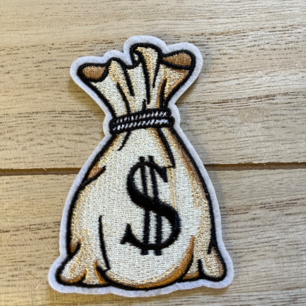 Money Bag Patch Etsy