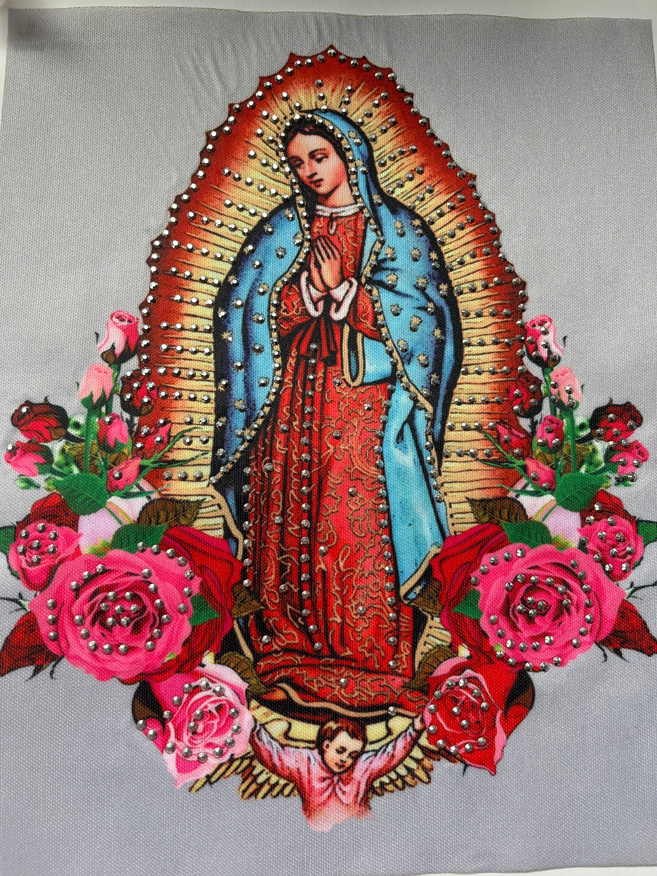 Large Sequins Blessed Virgin Mary Goddess Embroidery Patches for Clothing  Jacket