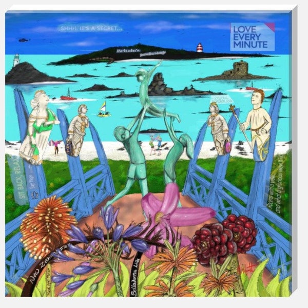 Art original mettant en vedette les îles Scilly.