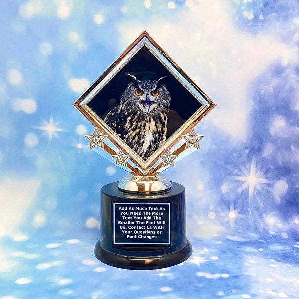 Owl Trophy - Free Engraving, Winner, Great, Sports, Best, Champion, Trivia, Game, Night, Greatness, Number One, Classes, #1, Owles Bird Wise