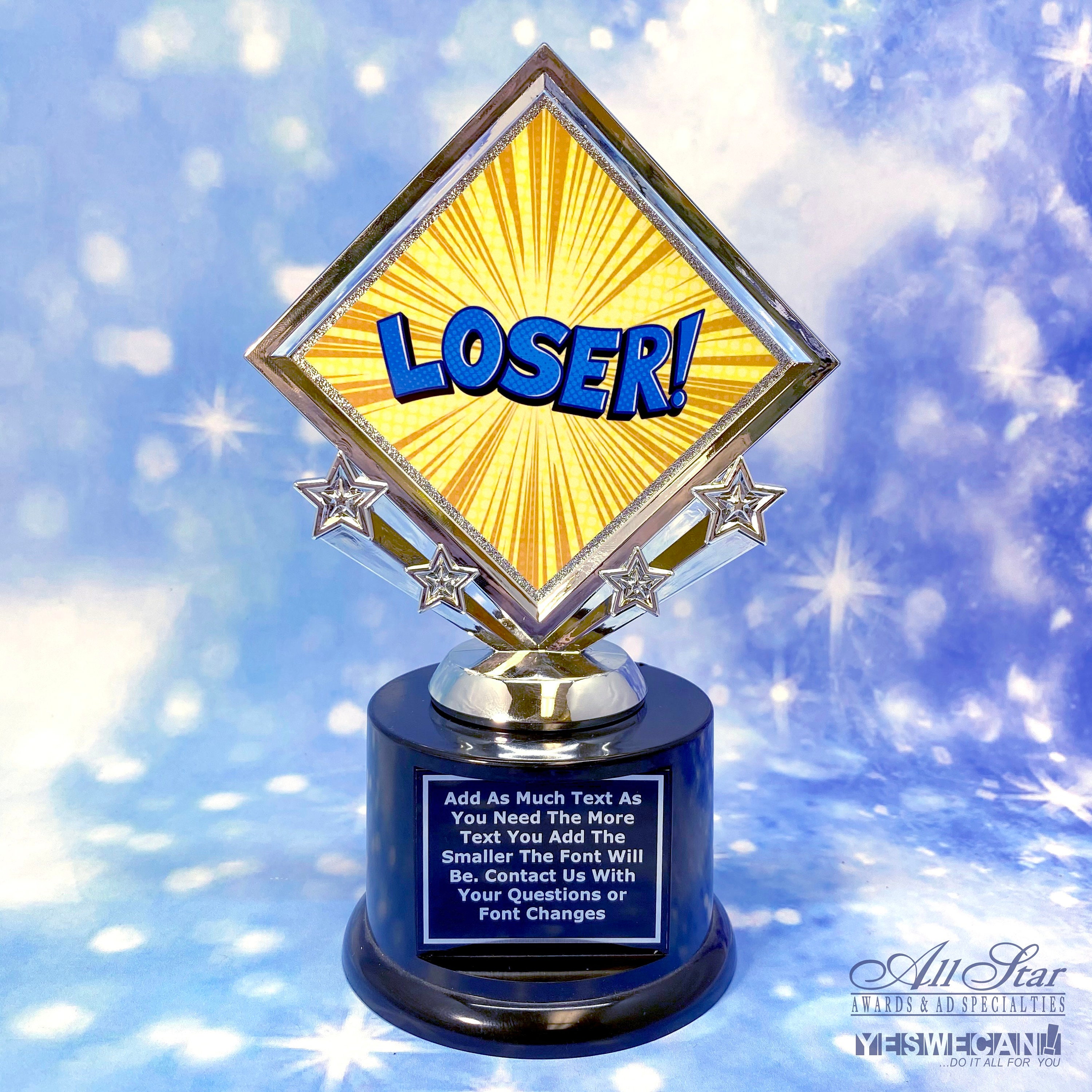 Loser Trophy Free Engraving Best Party Ever Gamer Best | Etsy