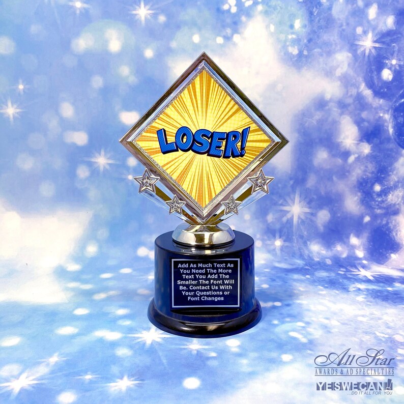 Loser Trophy Last Place, Best Party Ever, Gamer, Best Shot, Appreciation, Dedication, Inspiration, Gift, Award, Win, Best, Top MVP, FFL image 1