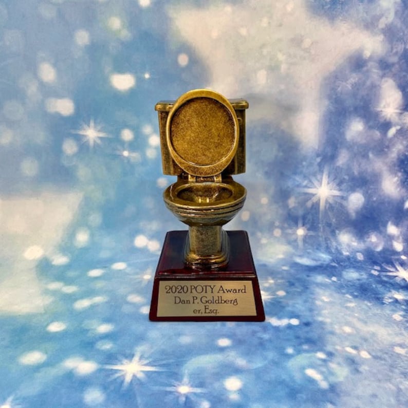 Golden Toilet Trophy Customized With Any Message up to 4 - Etsy UK
