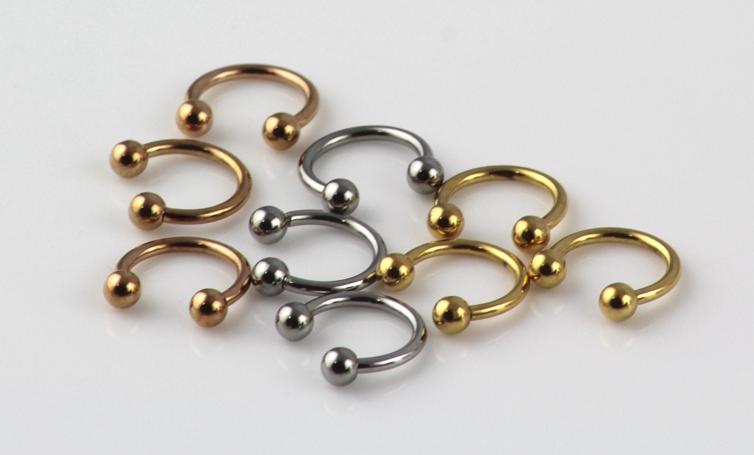 Nose Ring. Horseshoe Septum Ring. Ball Ends Piercing. Septum Etsy
