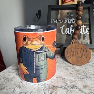 Bad Bunny Metal Mug: Concho Frog 15 oz Tumbler