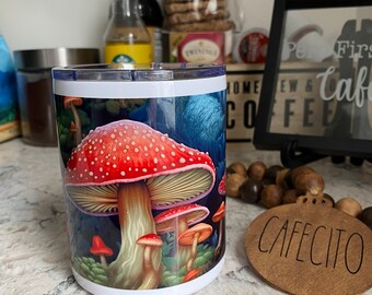 Forest Mushroom Mug with Whimsical CottageCore Design/Enchanted Forest